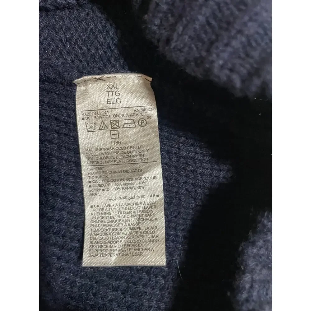 Old Navy blue cable knit classic minimalist sweater size XXL